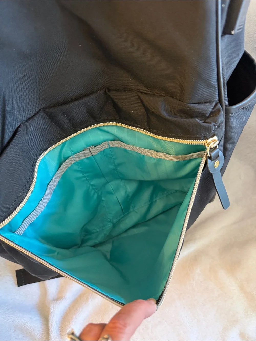 Black Backpack/ Laptop Tote - Versatile Travel & Work Bag